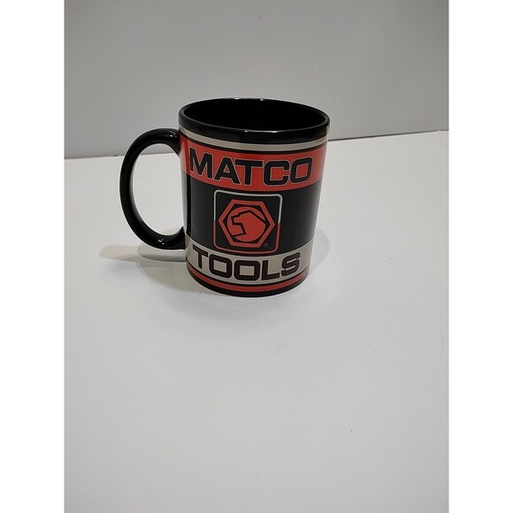 Matco Tools Ceramic Coffee Tea Mug Cup Black Orange and White - Picture 2 of 4